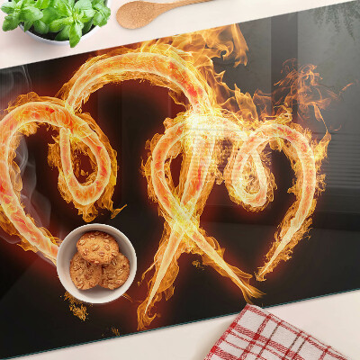 Tabla de cortar Corazón ardiente