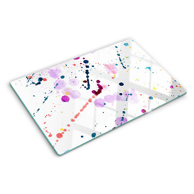 Tabla de cortar de cristal Salpicaduras de pintura de estilo abstracto