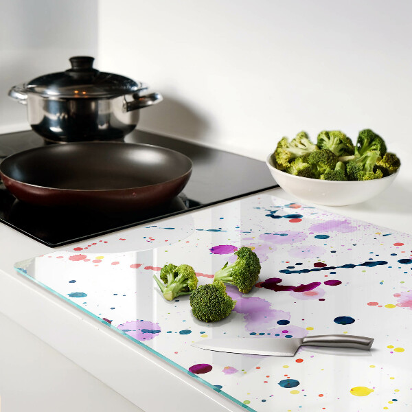 Tabla de cortar de cristal Salpicaduras de pintura de estilo abstracto