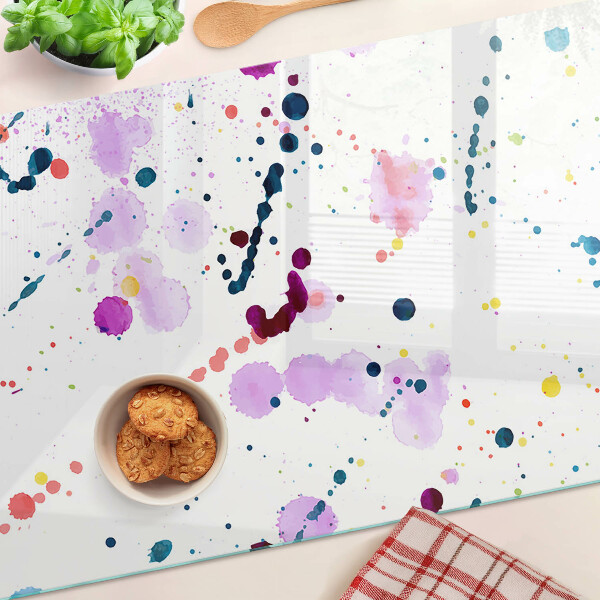 Tabla de cortar de cristal Salpicaduras de pintura de estilo abstracto