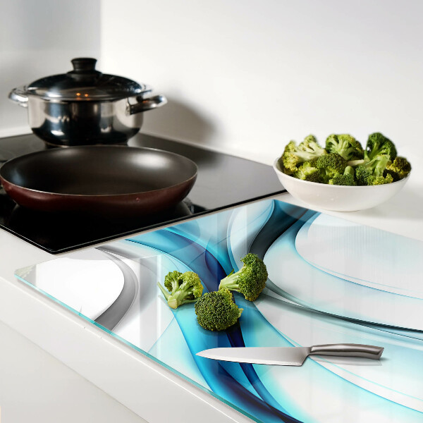 Szklana deska kuchenna Fale w odcieniach niebieskiego