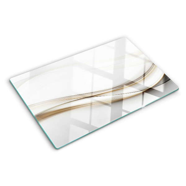 Tabla de cocina Ondas abstractas en tonos beige