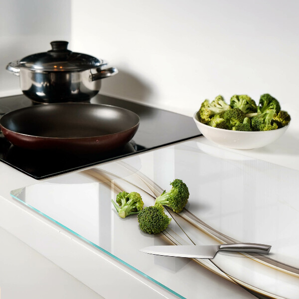 Tabla de cocina Ondas abstractas en tonos beige