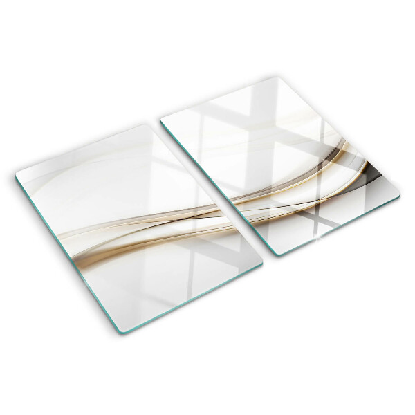 Tabla de cocina Ondas abstractas en tonos beige