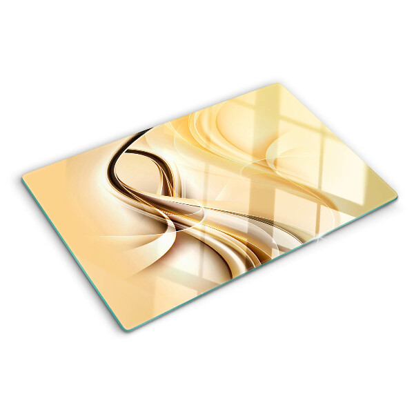 Tabla para cortar Ondas abstractas en tonos beige