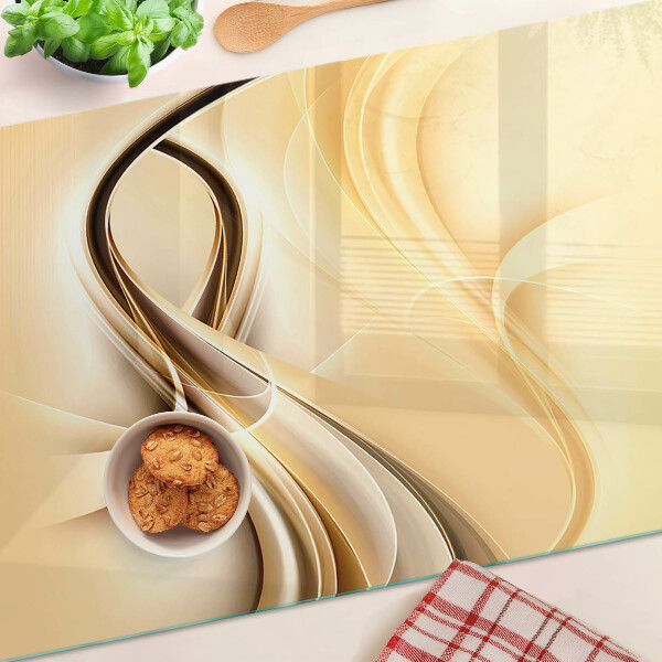 Tabla para cortar Ondas abstractas en tonos beige