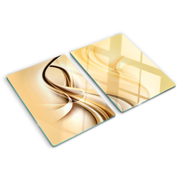 Tabla para cortar Ondas abstractas en tonos beige