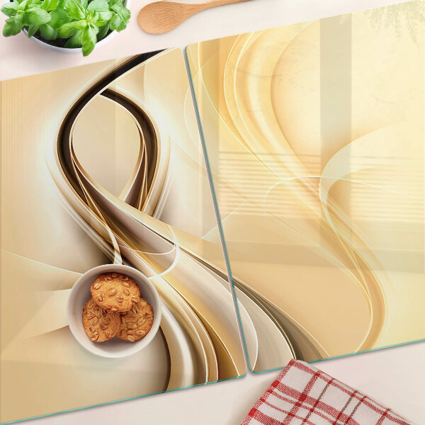 Tabla para cortar Ondas abstractas en tonos beige