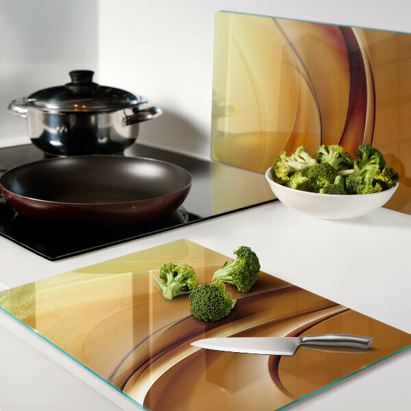 Tabla de cortar Ondas en tonos dorados