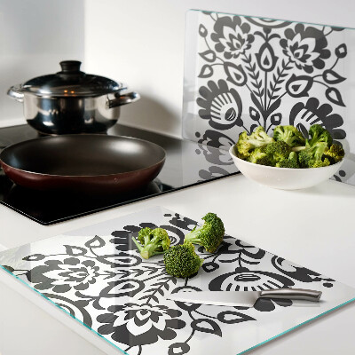 Tabla para cortar Motivo floral en estilo folklórico