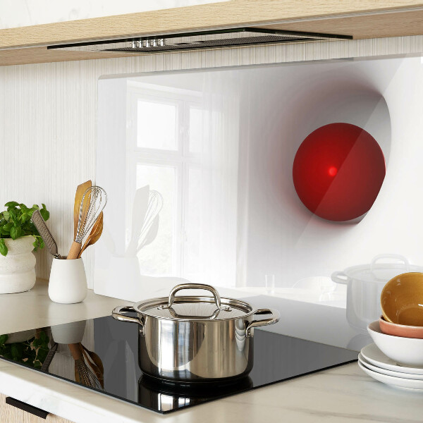 Szklana deska do krojenia Czerwony okrąg na przezroczystym tle