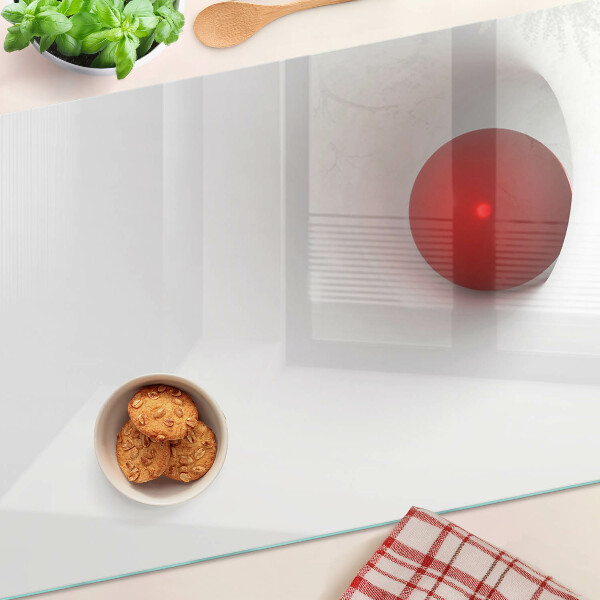 Tabla de cortar de cristal Círculo rojo sobre fondo transparente