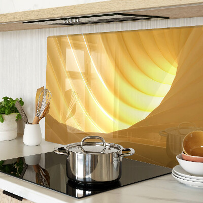 Deska kuchenna szklana Złote fale i okna