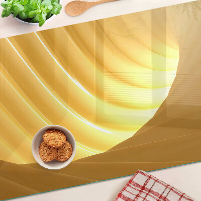 Deska kuchenna szklana Złote fale i okna