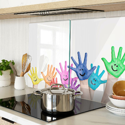 Tabla de cortar Manos sonrientes de colores