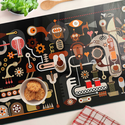 Tabla de cocina Patrones abstractos con motivos vegetales