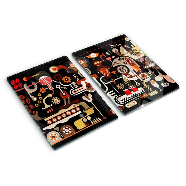 Tabla de cocina Patrones abstractos con motivos vegetales