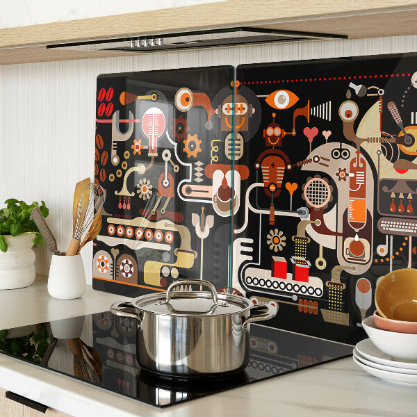 Tabla de cocina Patrones abstractos con motivos vegetales