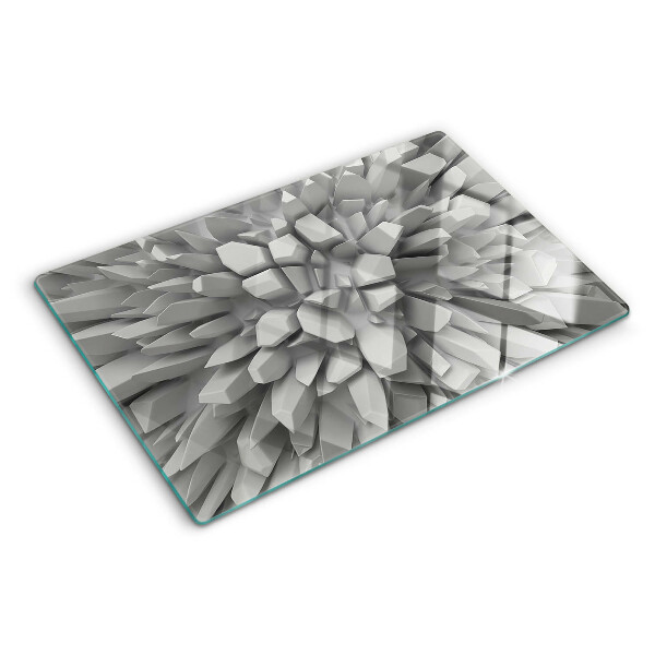 Szklana deska kuchenna Kryształowe struktury w odcieniach szarości