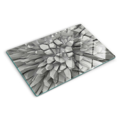 Tabla para cortar Estructuras cristalinas en tonos de gris