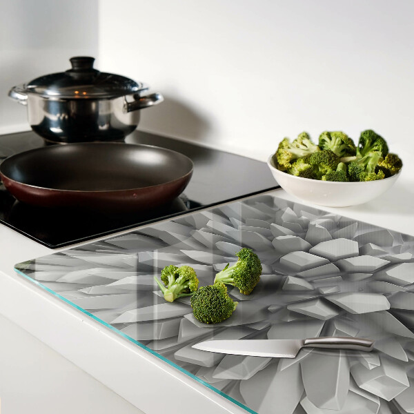 Tabla para cortar Estructuras cristalinas en tonos de gris