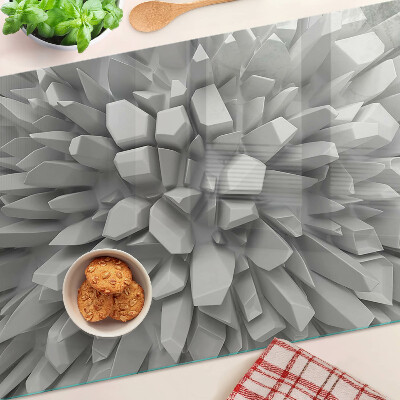 Tabla para cortar Estructuras cristalinas en tonos de gris