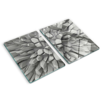 Tabla para cortar Estructuras cristalinas en tonos de gris