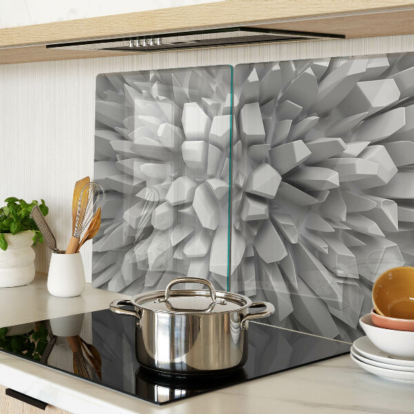 Tabla para cortar Estructuras cristalinas en tonos de gris