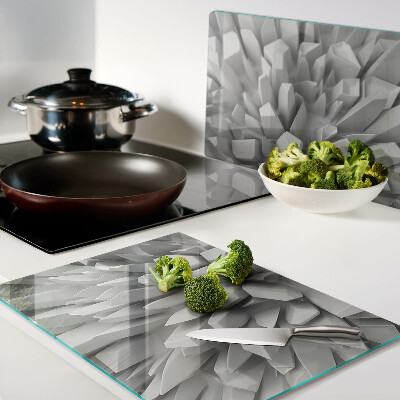 Tabla para cortar Estructuras cristalinas en tonos de gris