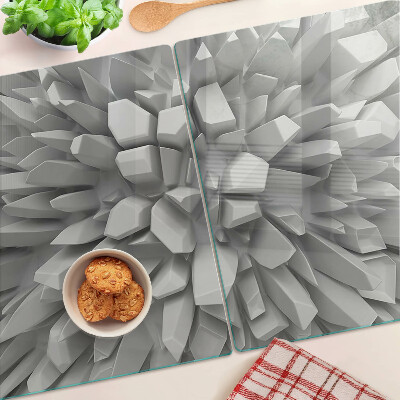 Szklana deska kuchenna Kryształowe struktury w odcieniach szarości