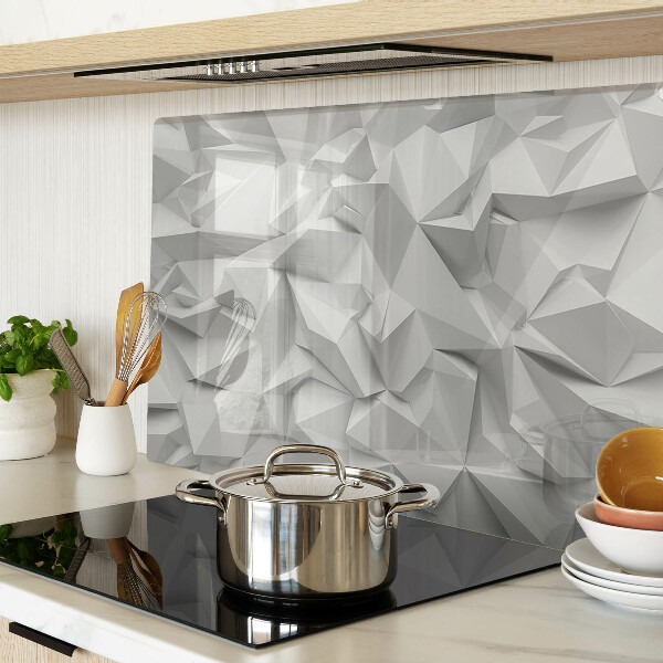 Tabla de cortar de cristal Patrón abstracto 3D en tonos de gris