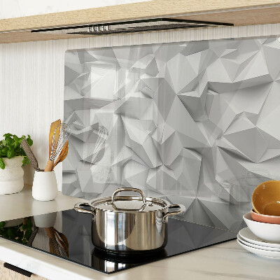 Szklana deska kuchenna Abstrakcyjny wzór 3D w odcieniach szarości
