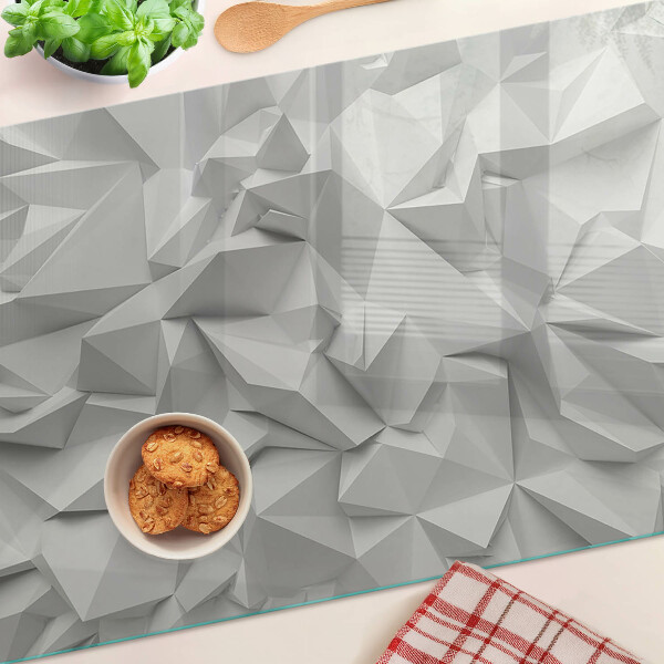 Tabla de cortar de cristal Patrón abstracto 3D en tonos de gris