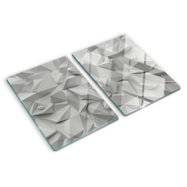 Tabla de cortar de cristal Patrón abstracto 3D en tonos de gris