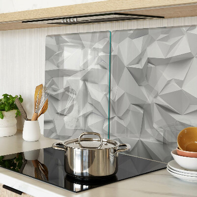 Tabla de cortar de cristal Patrón abstracto 3D en tonos de gris