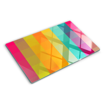 Tabla de cortar Geometría colorida con degradado.