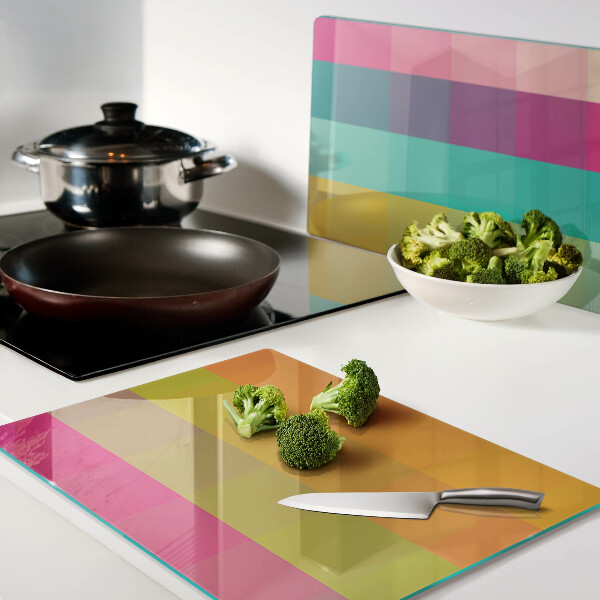 Tabla de cortar Geometría colorida con degradado.