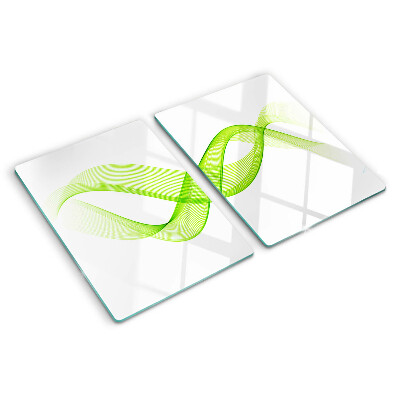 Tabla de cortar Ondas en tonos verdes