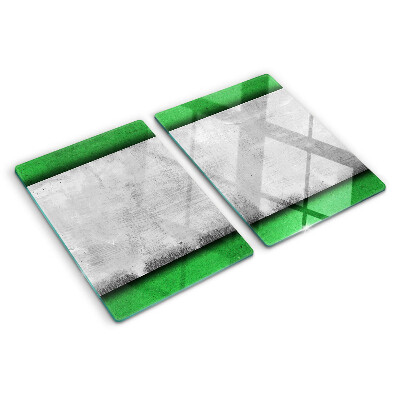 Tabla de cocina Líneas verdes y grises