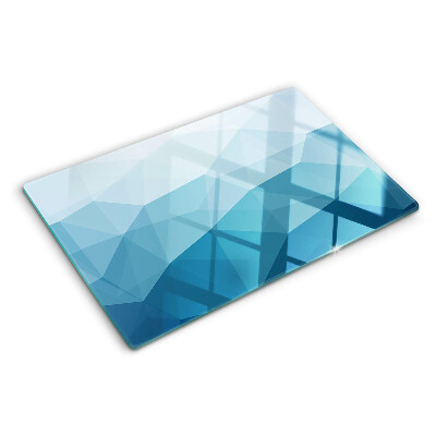 Szklana deska do krojenia Gradient niebieskich trójkątów