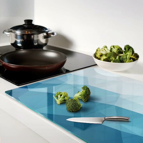 Szklana deska do krojenia Gradient niebieskich trójkątów