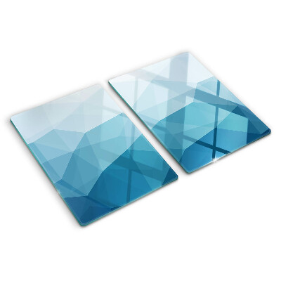 Tabla para cortar Gradiente de triángulo azul