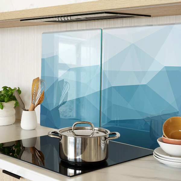 Szklana deska do krojenia Gradient niebieskich trójkątów