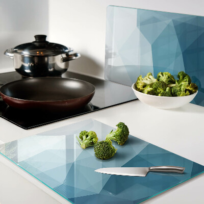 Szklana deska do krojenia Gradient niebieskich trójkątów