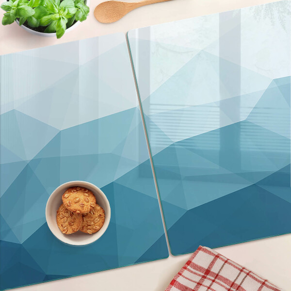 Tabla para cortar Gradiente de triángulo azul