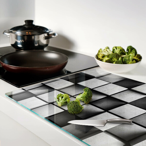 Tabla de cortar Patrones geométricos en tonos de gris