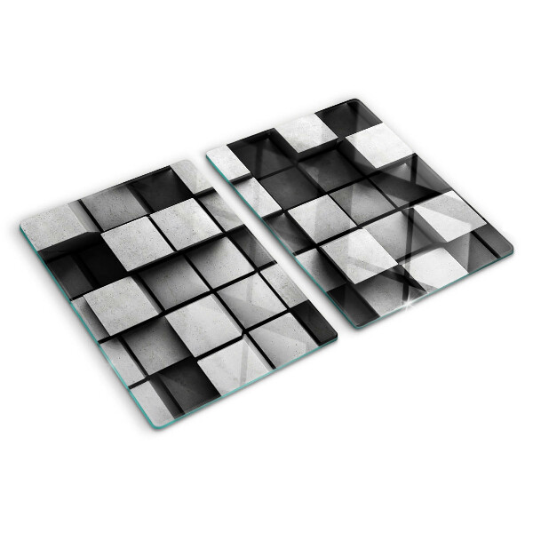 Tabla de cortar Patrones geométricos en tonos de gris