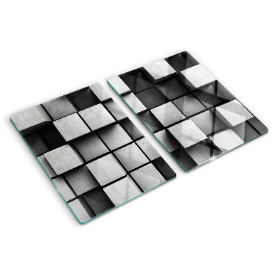 Szklana deska kuchenna Geometryczne wzory w odcieniach szarości