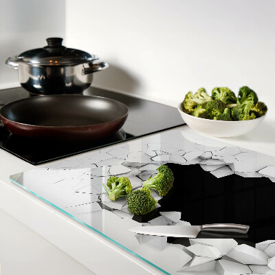 Deska kuchenna szklana Pęknięta ściana