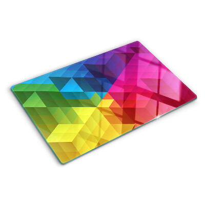 Tabla para cortar Geometría colorida en triángulos